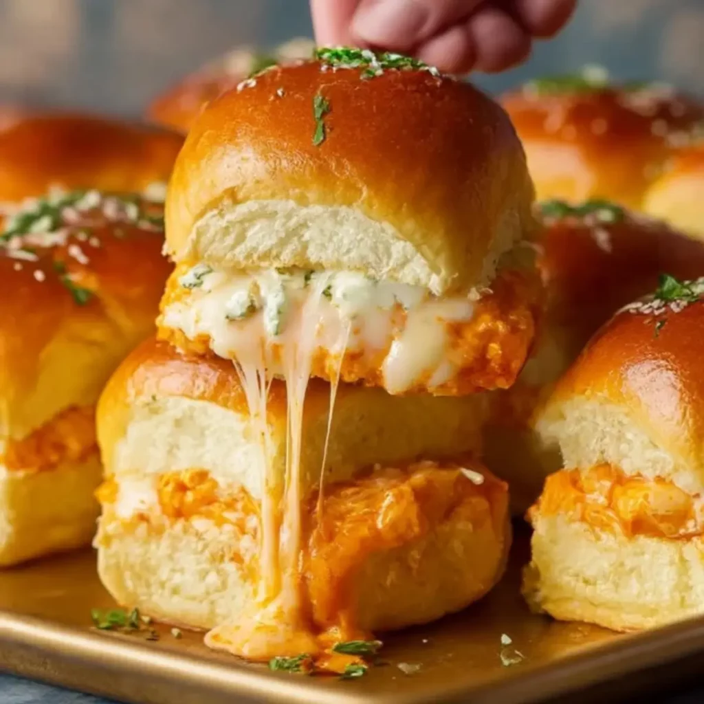 Sheet Pan Buffalo Chicken Sliders