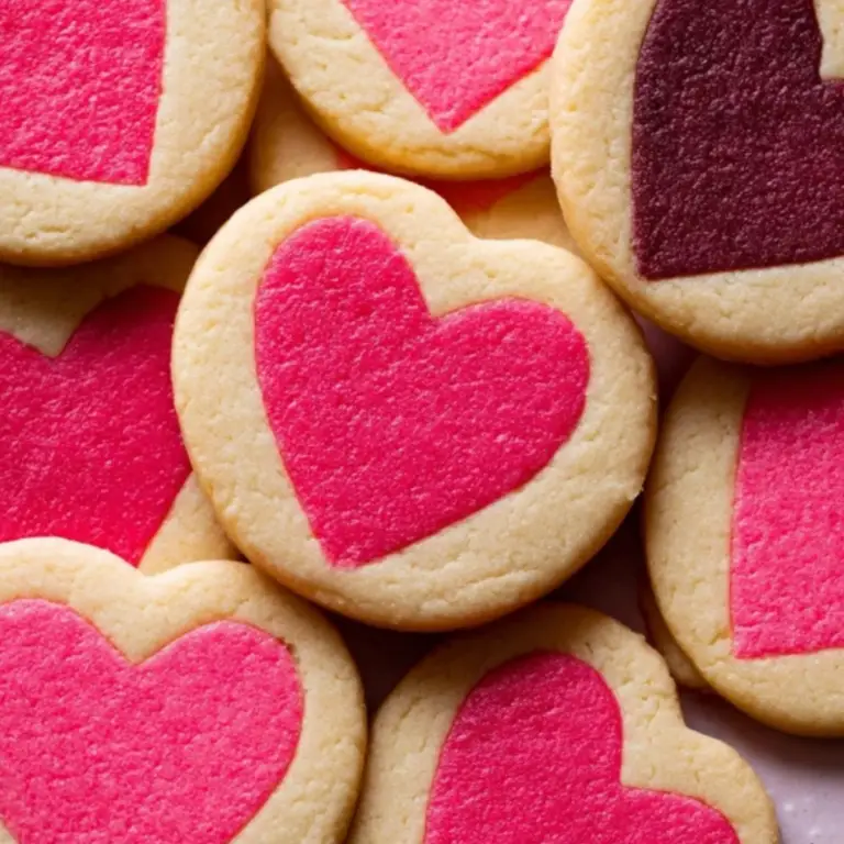 Slice and Bake Heart Cookies