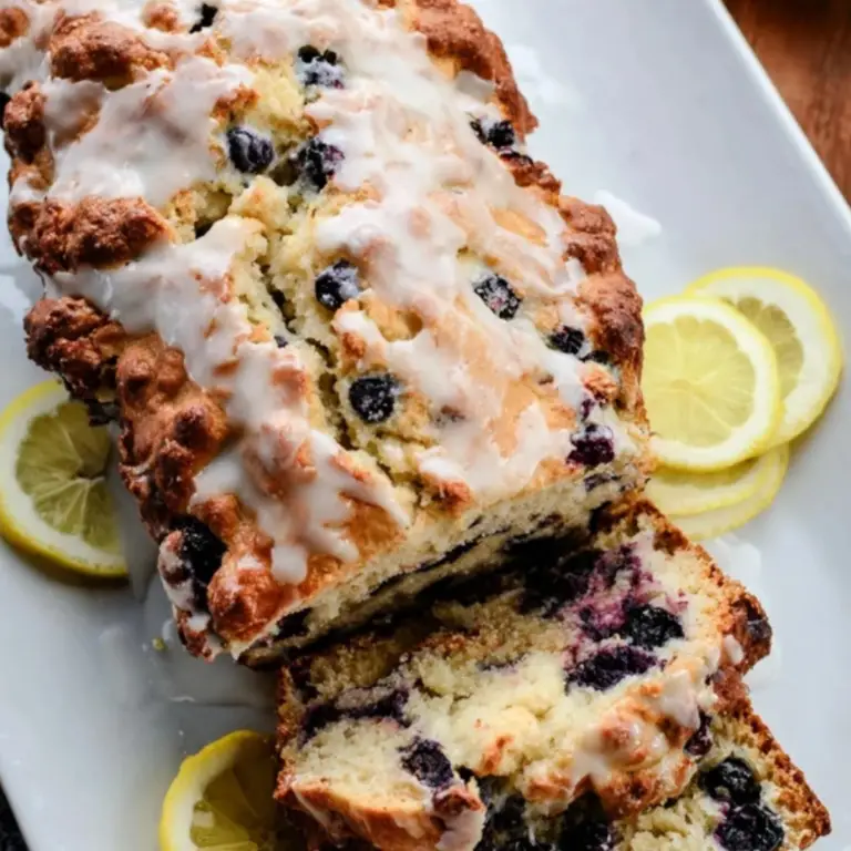Sourdough Discard Lemon Blueberry Bread