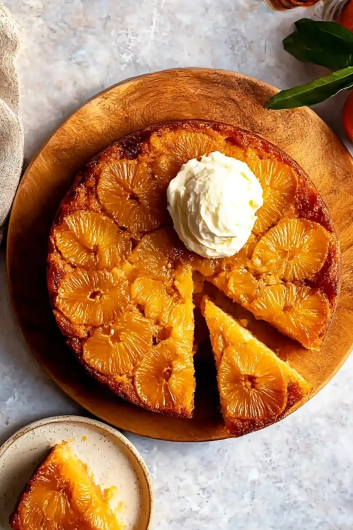 Spiced Mandarin Upside Down Cake