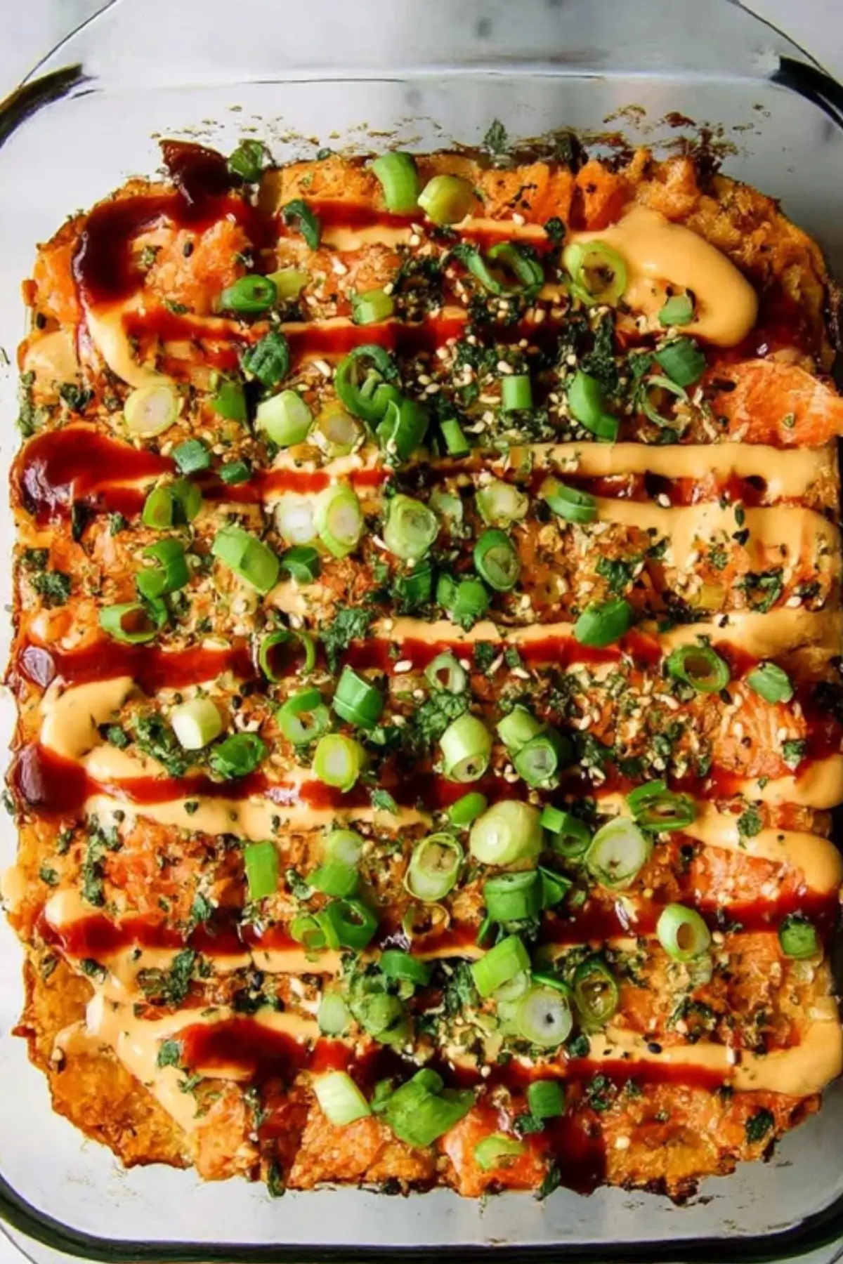 Spicy Salmon Sushi Bake