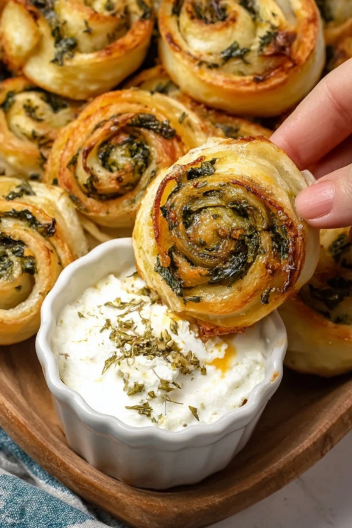 Spinach and Feta Pinwheels