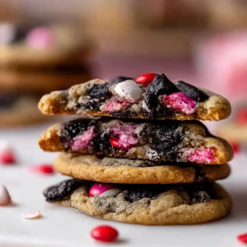 Valentine’s Day Oreo m&m’s Cookies