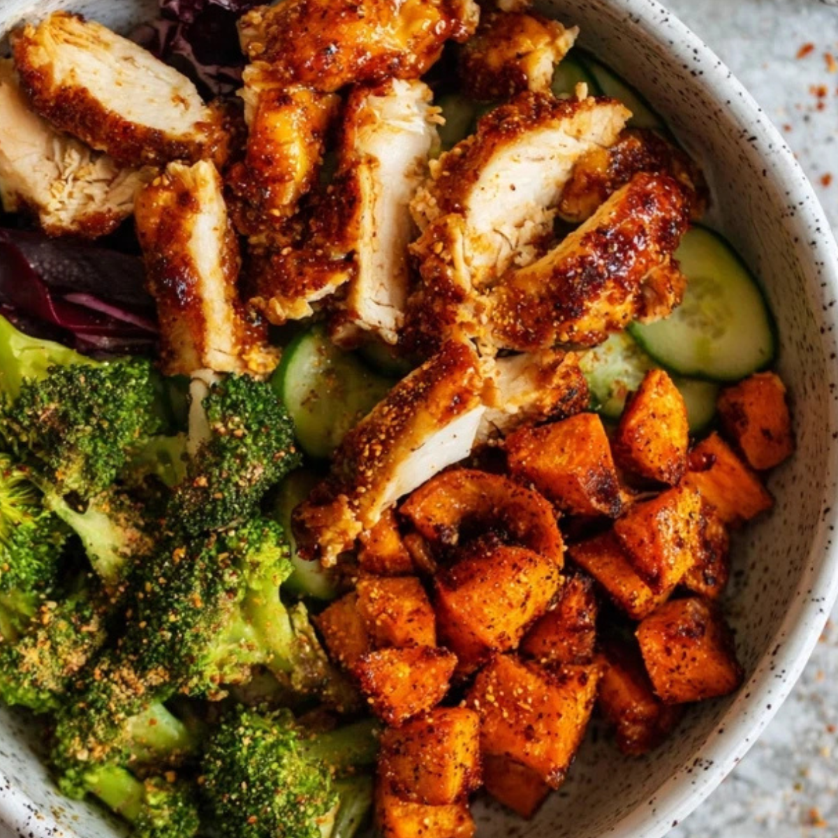 hot honey chicken bowl