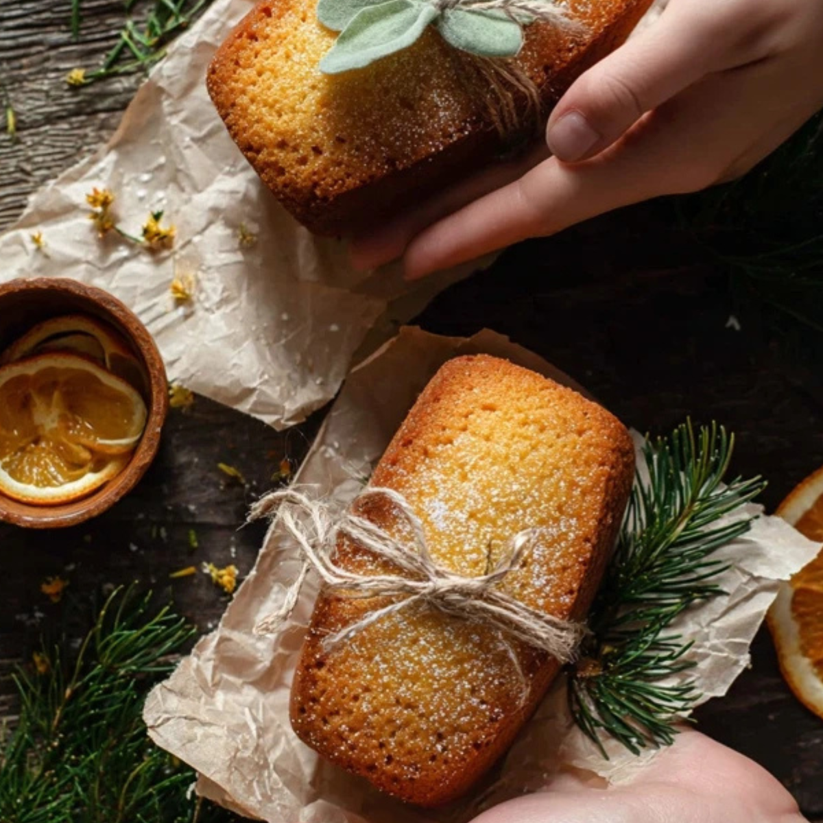 orange ginger honey cakes
