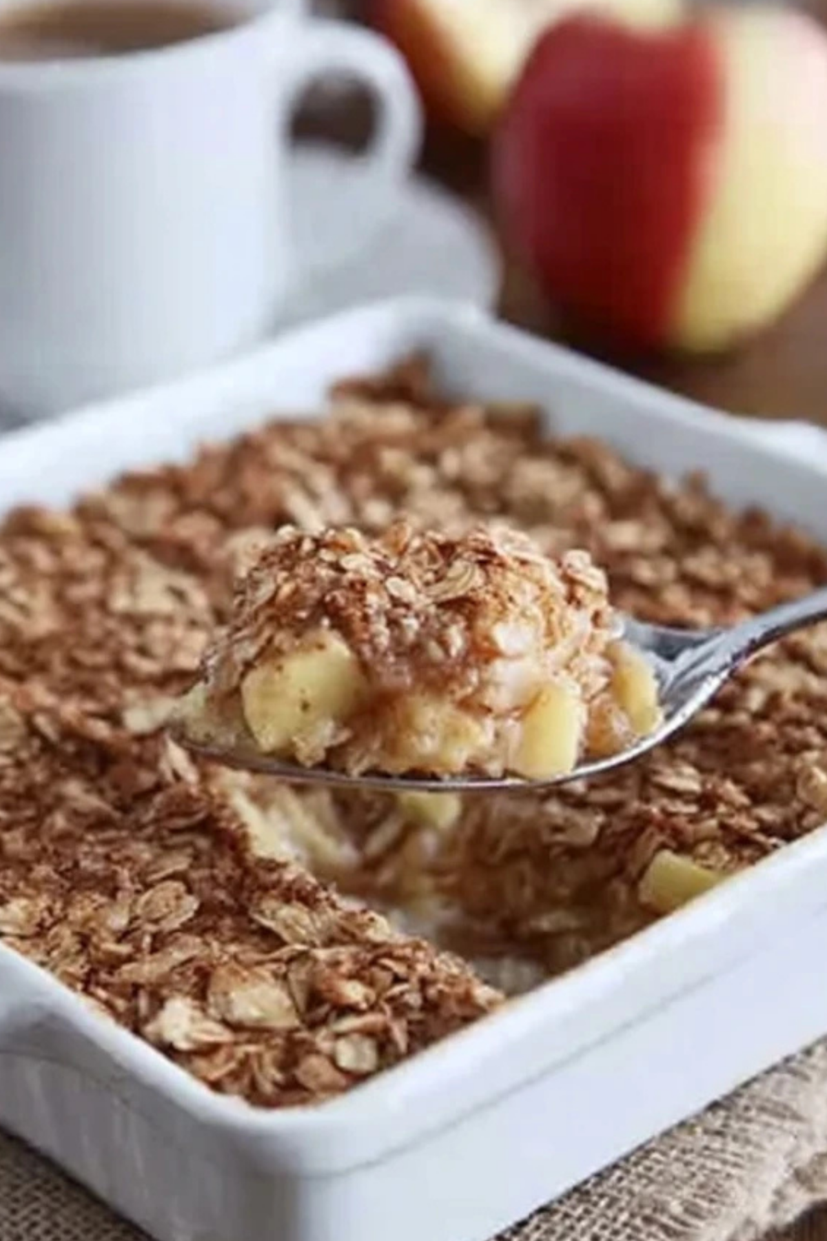 Amish Style Apple and Cinnamon Baked Oatmeal