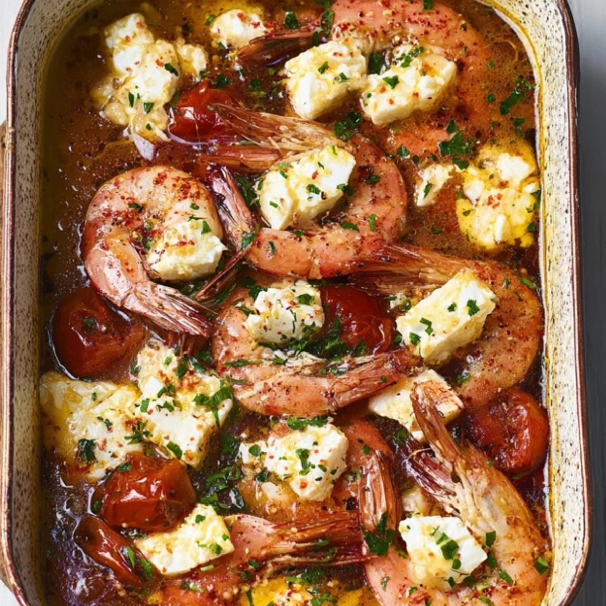 Baked Prawns with Lemon and Feta