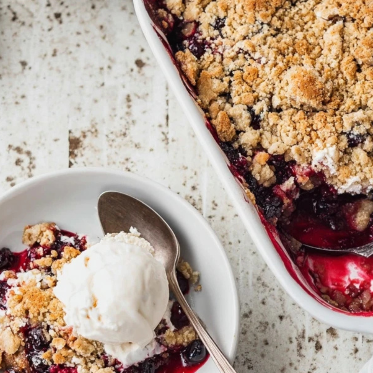 Berry Crisp Dump Cake