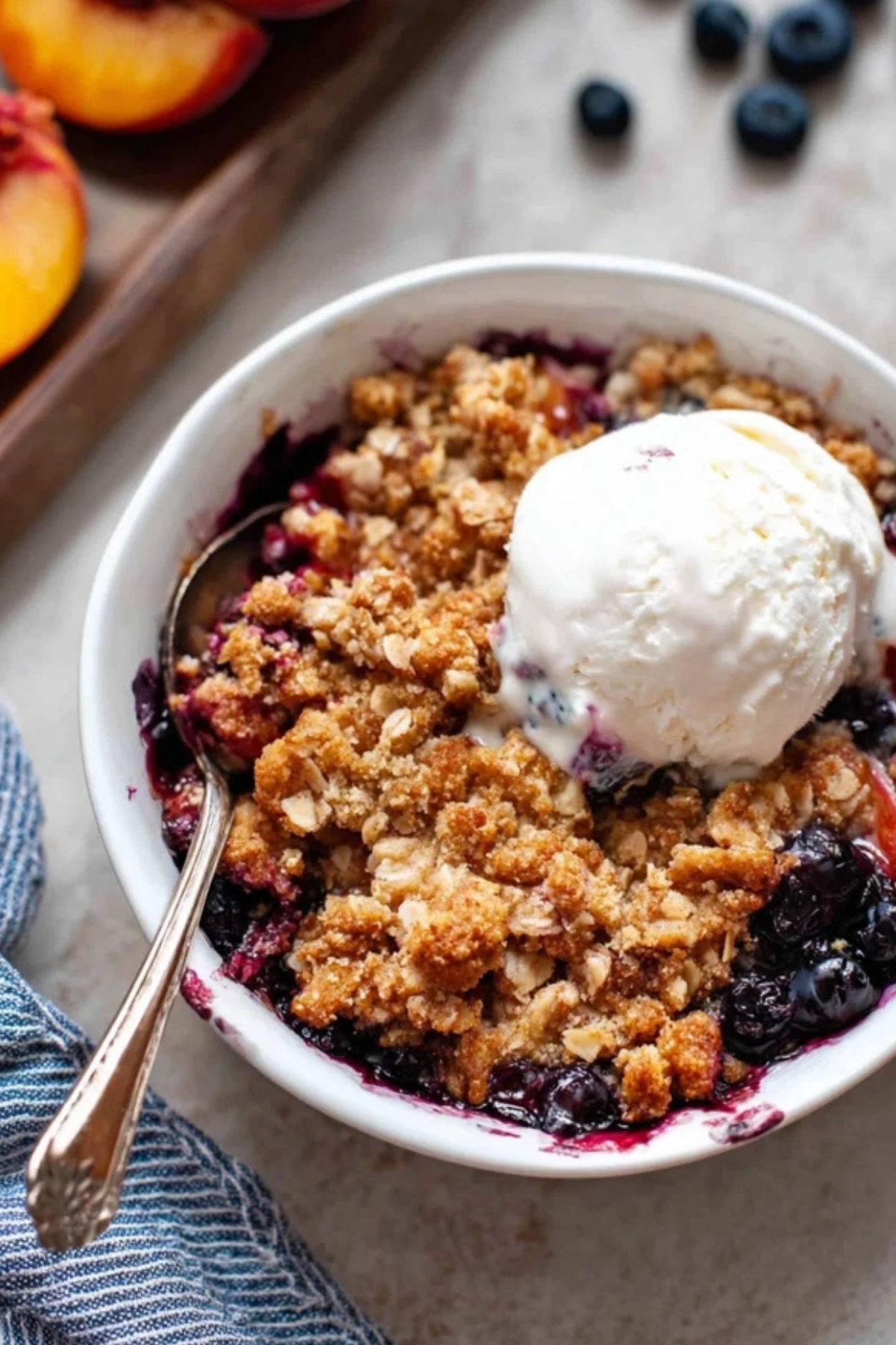 Blueberry Peach Crumble