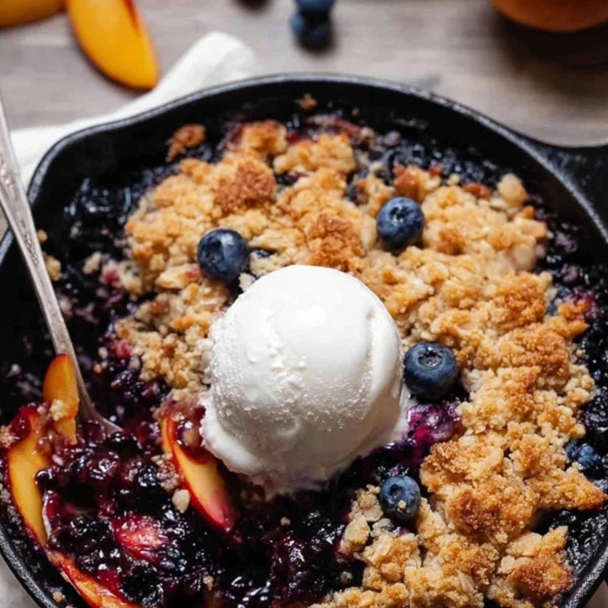 Blueberry Peach Crumble