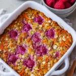 Carrot and Raspberry Baked Oats