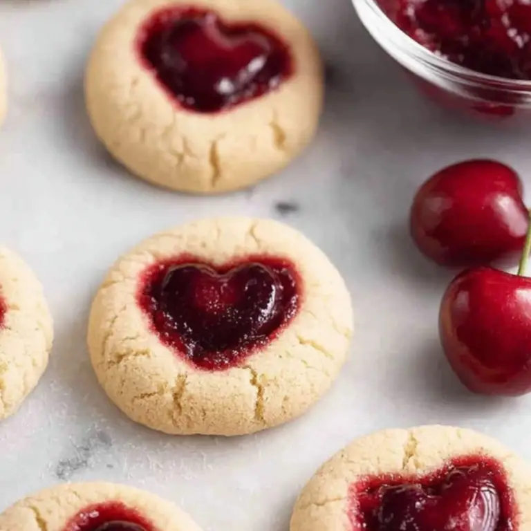 Cherry Thumbprint Cookies