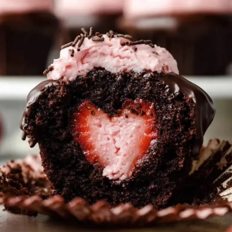 Chocolate Covered Strawberry Cupcakes