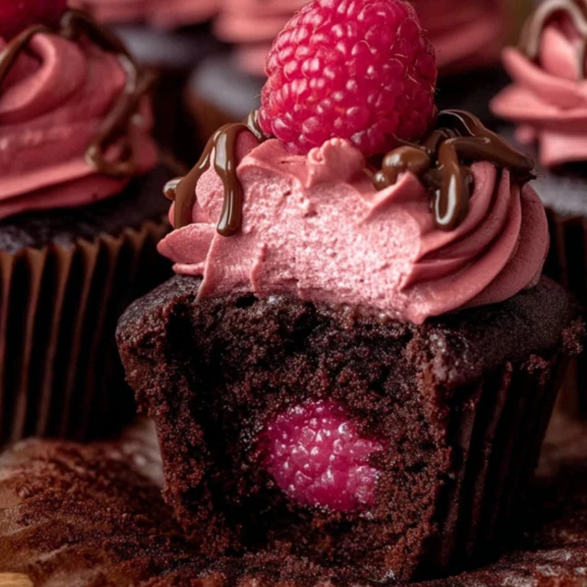 Chocolate Raspberry Cupcakes