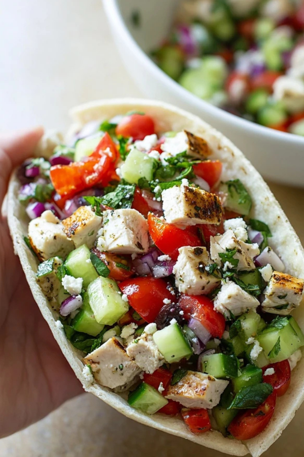 Chopped Greek Inspired Chicken Salad