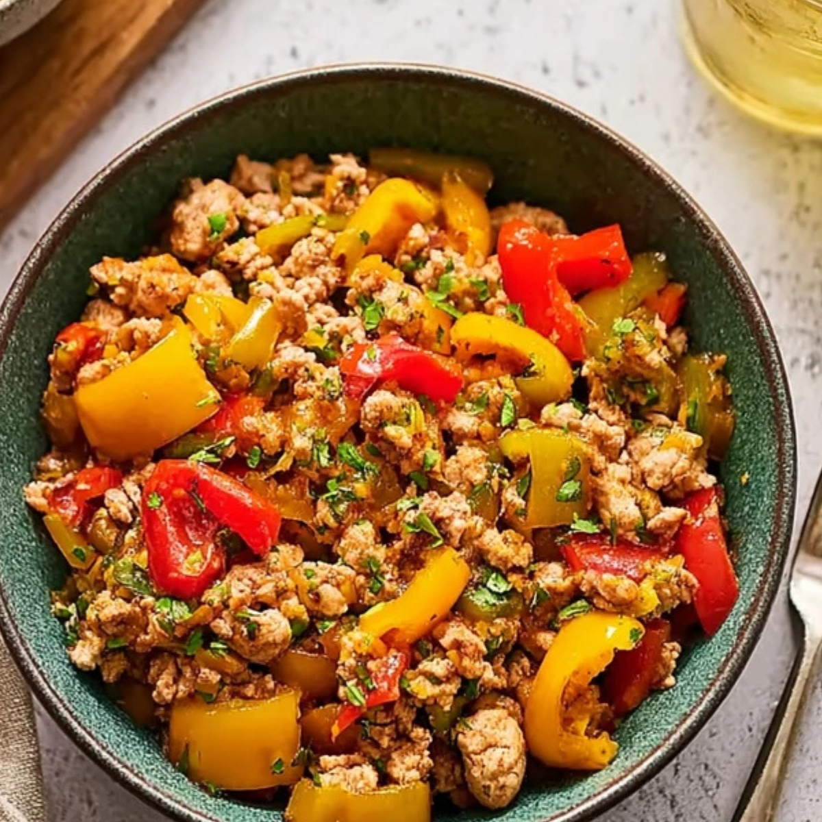 Ground Turkey and Peppers