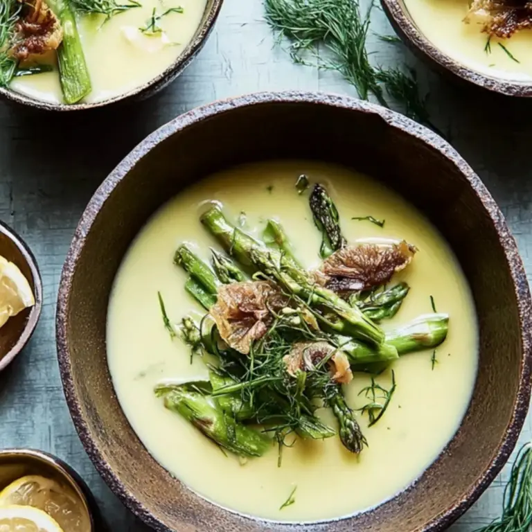Lemony Roasted Asparagus Soup