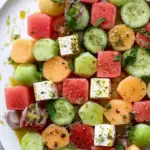 Melon Mosaic Salad with Hot Honey Vinaigrette