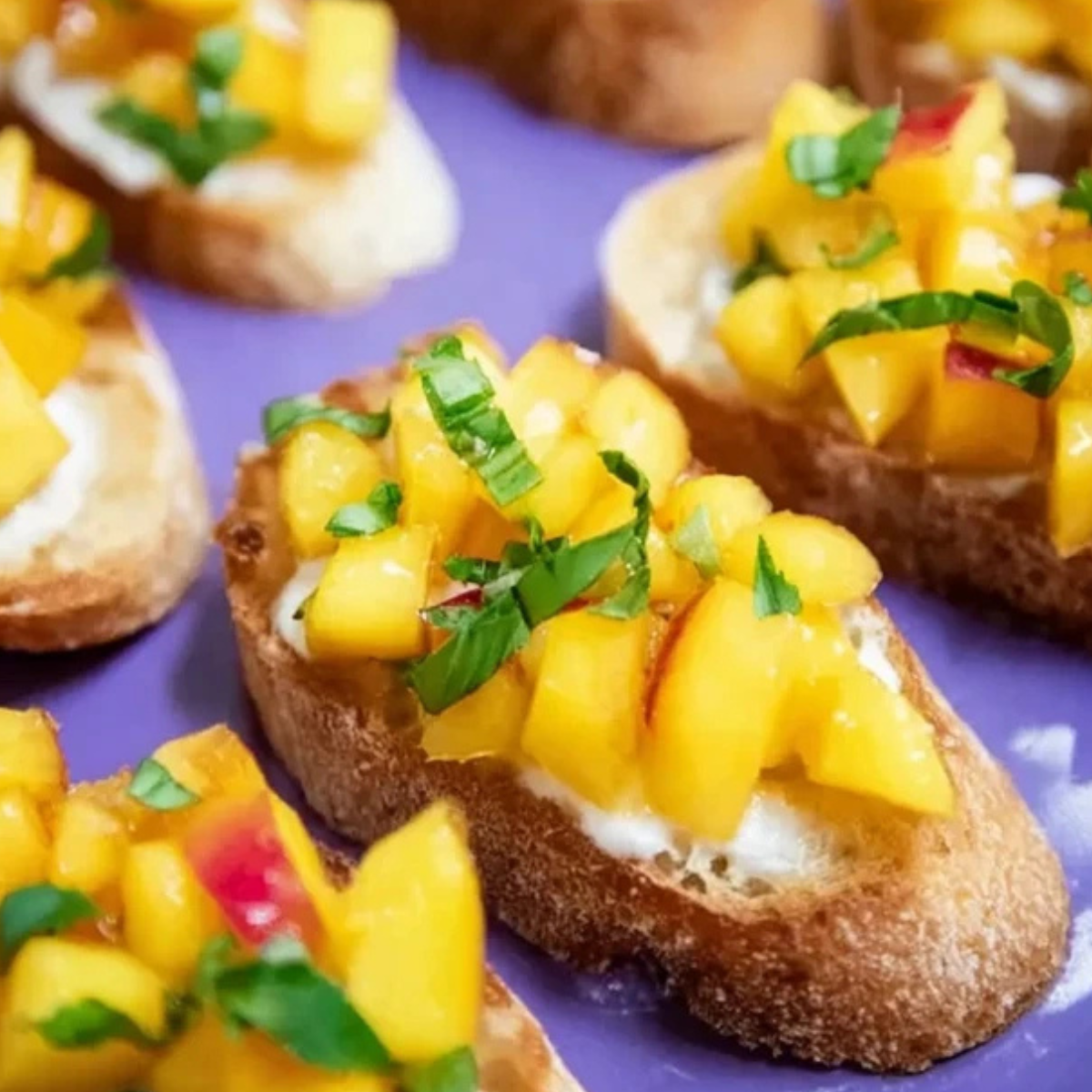 Peach Bruschetta