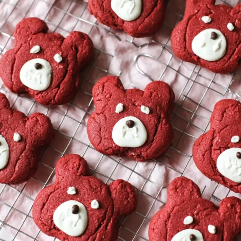 Red Velvet Bear Cookies