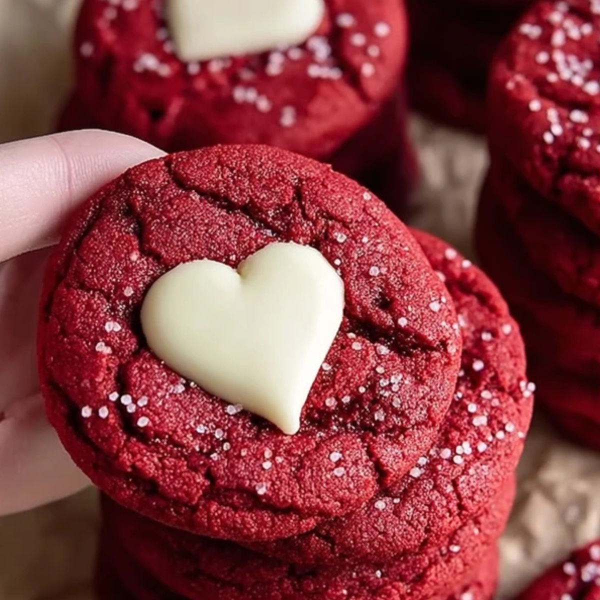 Red Velvet Sugar Cookies