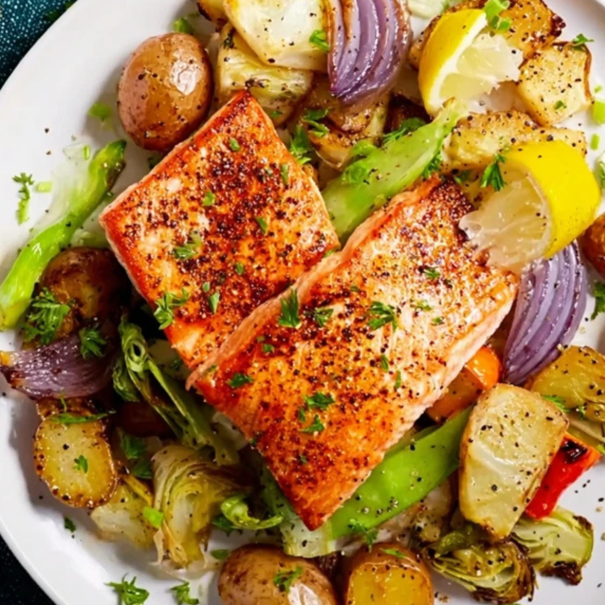 Sheet Pan Lemon Pepper Salmon