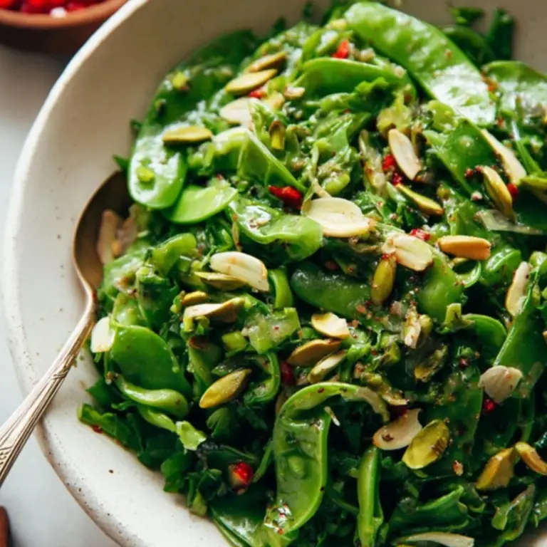 Snap Pea Salad with Zesty Lemon Vinaigrette