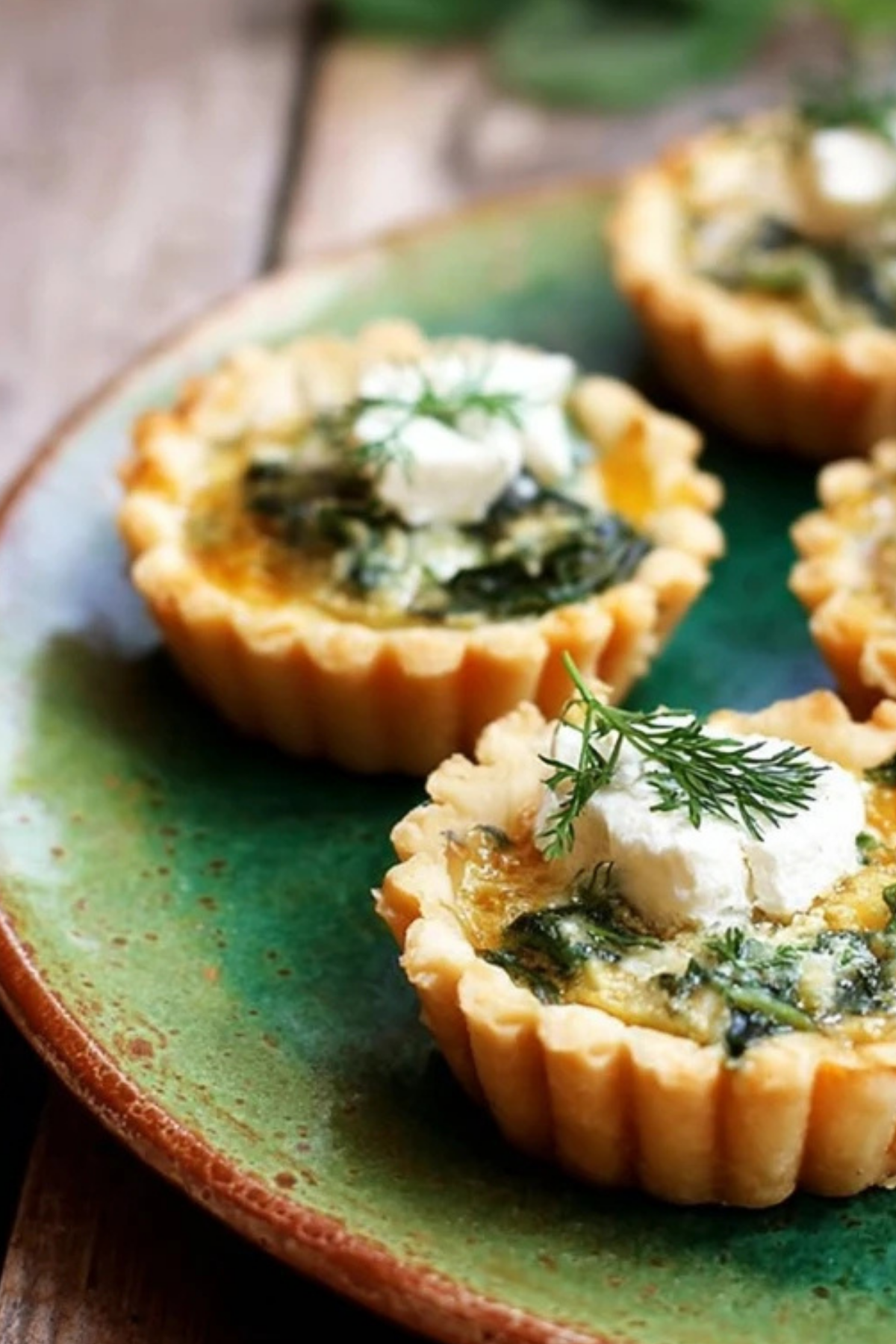Spring Herb Tartlets with Honey and Goat Cheese