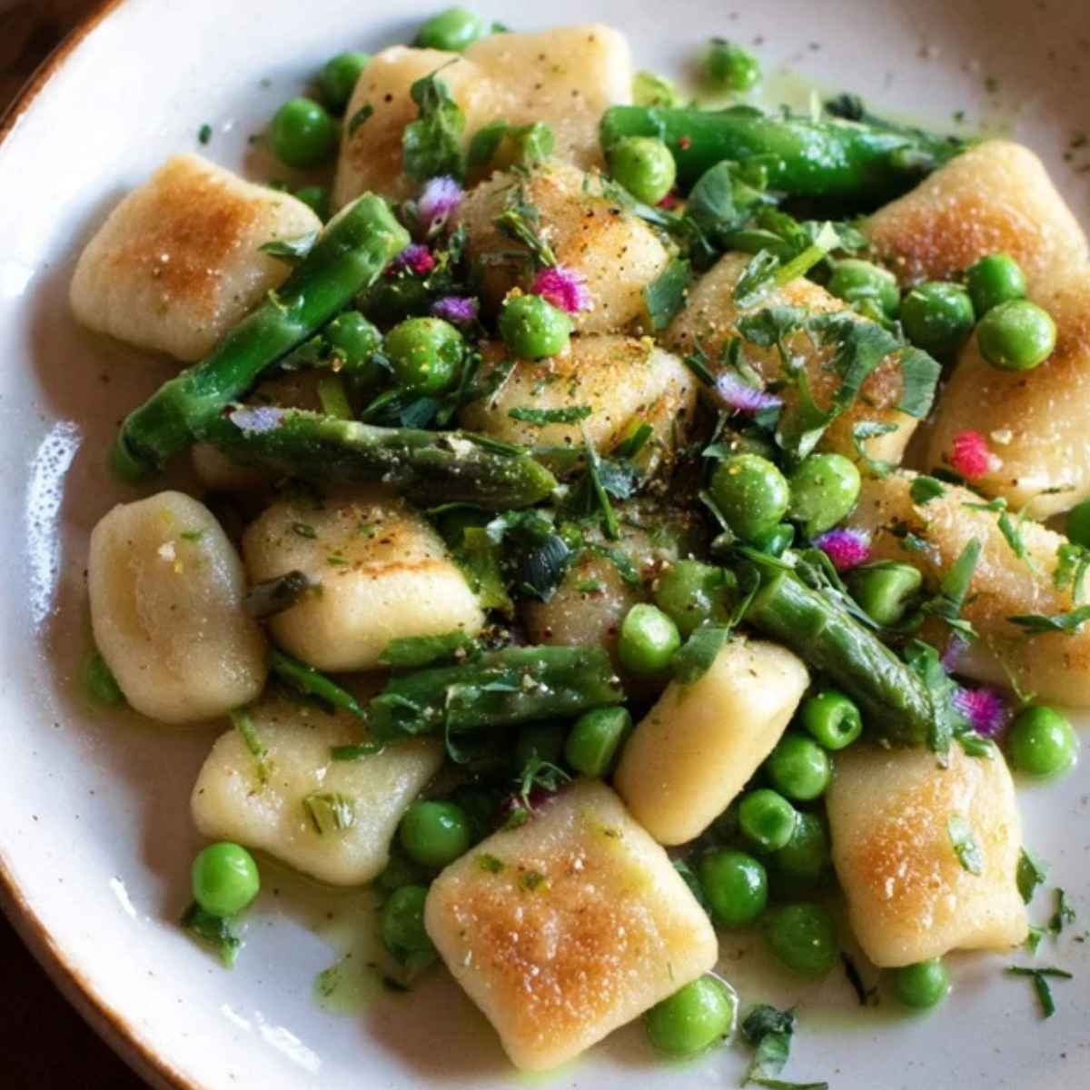 Spring Vegetable Brown Butter Gnocchi
