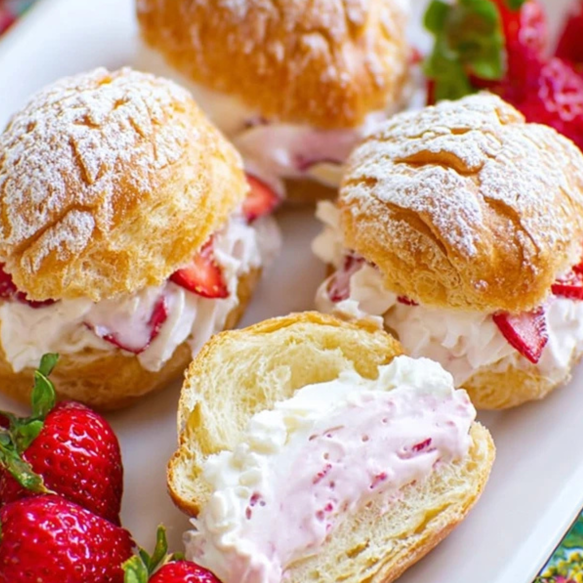 Strawberry Cream Puffs