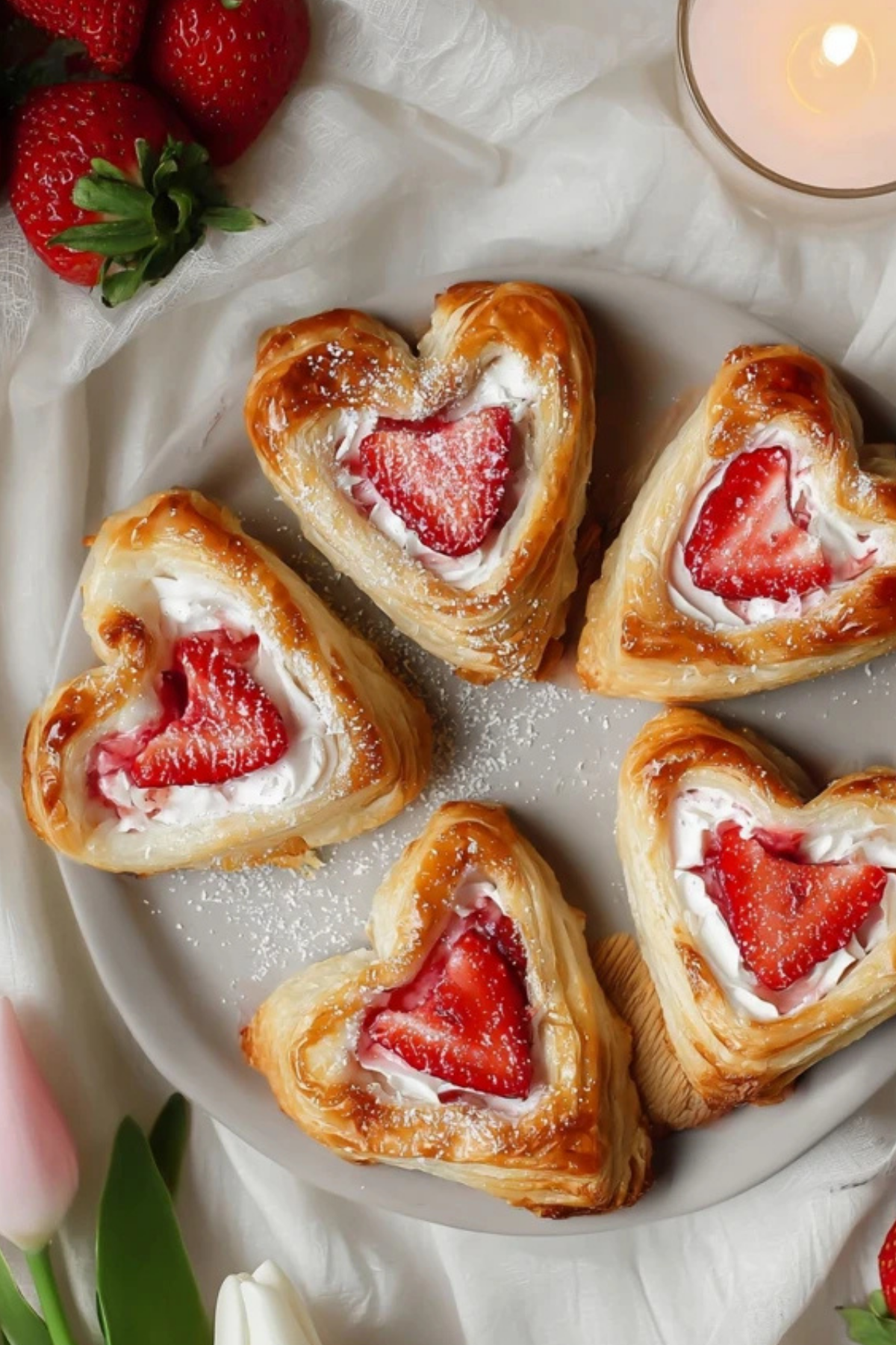 Vegan Strawberry Cream Danish