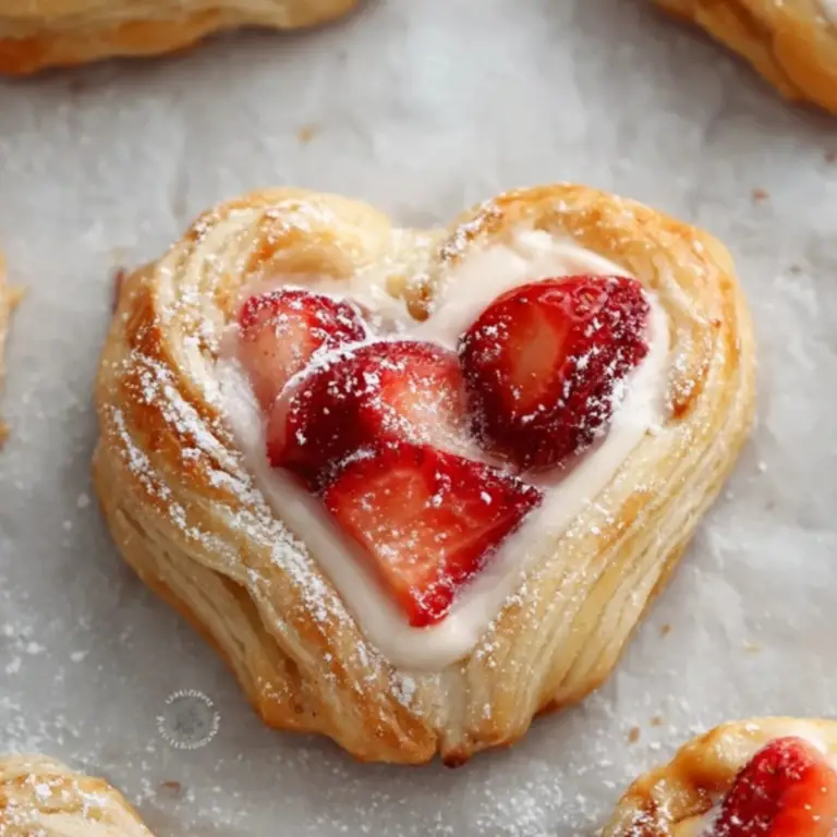 Vegan Strawberry Cream Danish