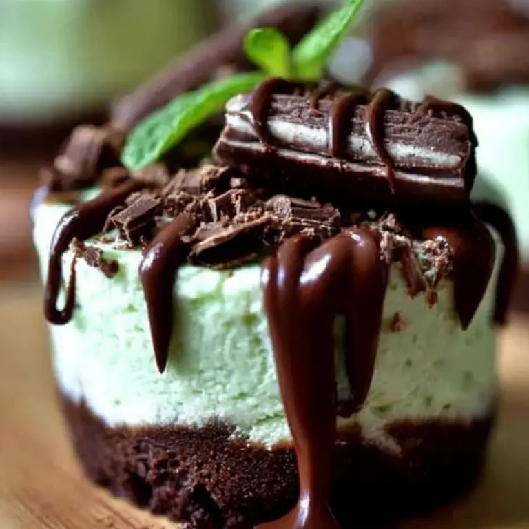 Andes Mint Mini Cheesecakes