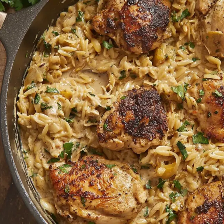 Chicken And Orzo Skillet