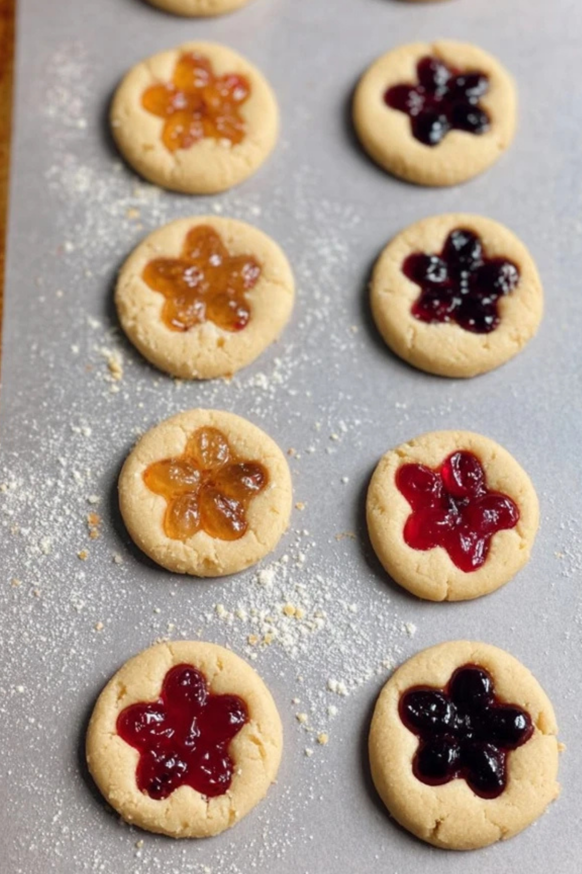 Flower Jam Thumbprint Cookies