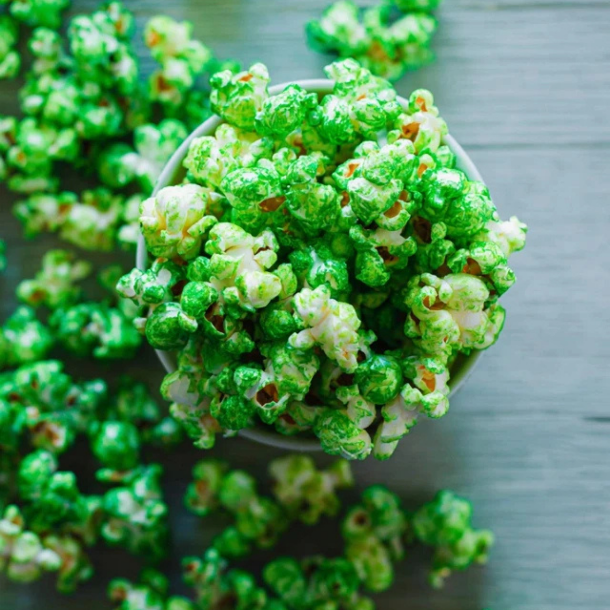 Green Colored Popcorn