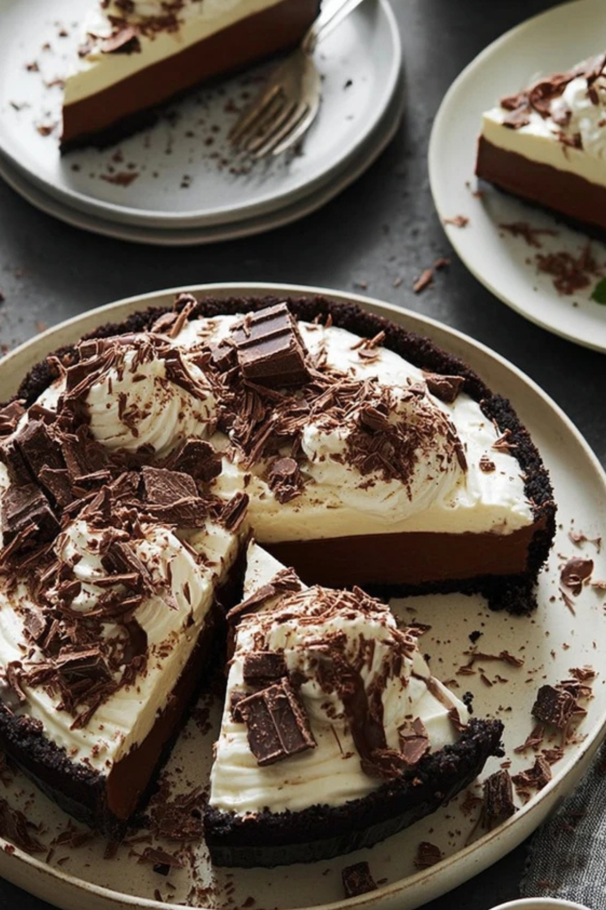 No Bake Baileys Chocolate Pie