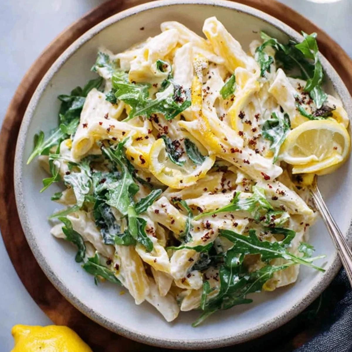 One Pot Lemon Ricotta Pasta with Arugula