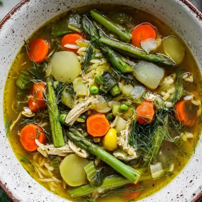 One Pot Spring Vegetable Soup