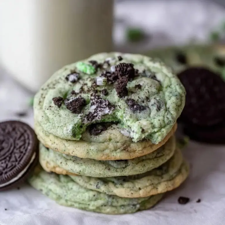 Oreo Shamrock Shake Cookies