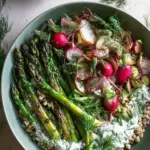 Spring Farro Bowl with Herb Yogurt Sauce
