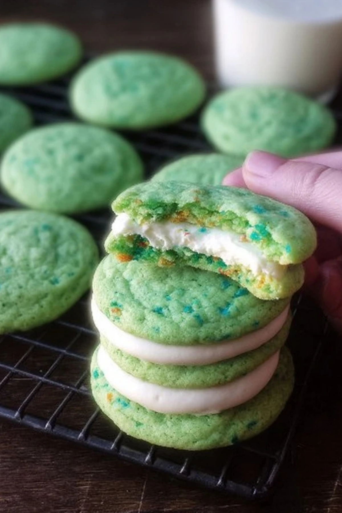 Vanilla Mint St Patrick's Day Cookies