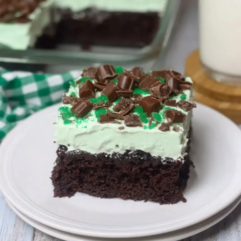 Andes Mint Poke Cake