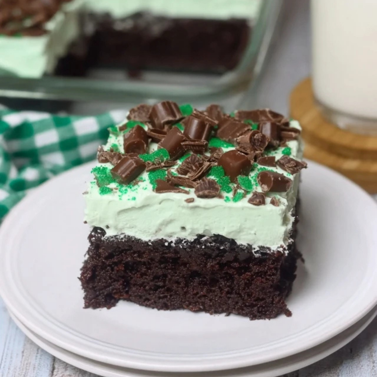 Andes Mint Poke Cake