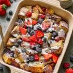 Berries & Cream French Toast Casserole