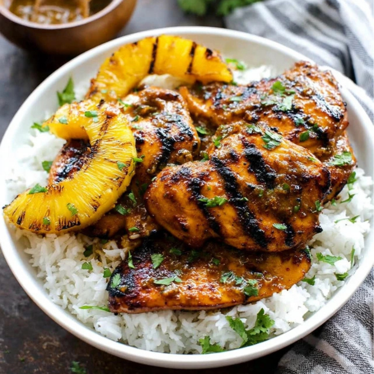 Hawaiian Chicken with Coconut Rice