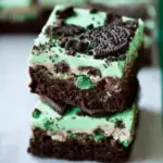 Triple Layer Fudgy Mint Oreo Brownies