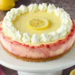 Lemon Cheesecake with Strawberry Crust