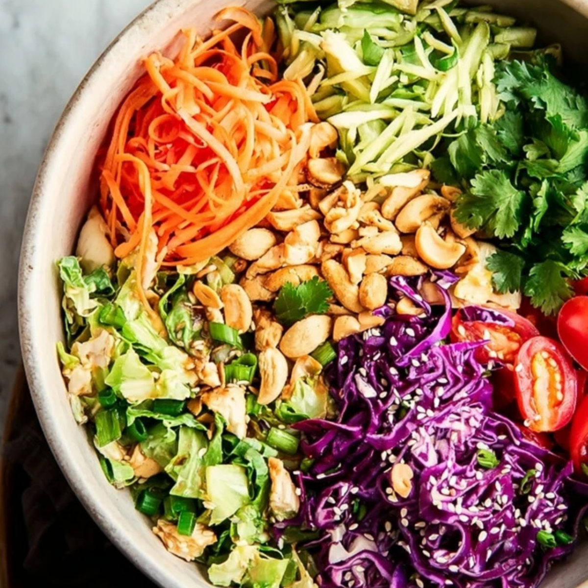 Sesame Chicken Cabbage Crunch Salad