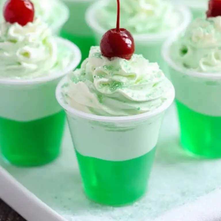 Shamrock Shake Pudding Shots